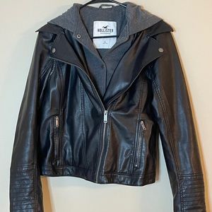 Hollister Faux Leather Jacket Size Large